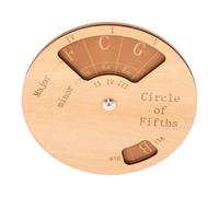 Toyvian Wooden Guitar Chord Melody Learning Tool Circle of Fifths Wheel for Chord Progressions Practice Assisted Learning Aid for Beginner Players Guitar Training