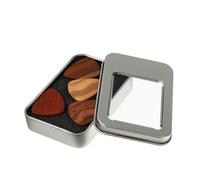 Toyvian Wooden Guitar Pick for Electric Folk Natural Material Portable Plectrum Boxed