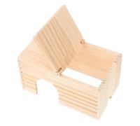 Toyvian Wooden Hamster House Durable Hide Nest for Small Pets with Flipping Lid for Hamsters and Small Animals Safe and Breathable Pet House