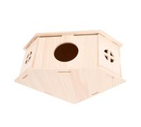 Toyvian Wooden House Sleeping Quarters for Hamsters Guinea Pigs Small Animal Hideout Toy Rat Boredom Breaker Decorative Hideout Rat Toy Small Animal House