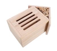 Toyvian Wooden Insect Hotel for Garden Mason Bee House Decorative Outdoor Shelter for Ladybugs Butterflies and Beetles Easy Installation Natural Habitat to Boost Biodiversity