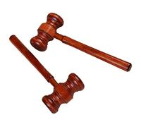 Toyvian Wooden Judge Hammer Toy for Boys and Girls 2-Piece Set Educational Role Play Gavel Mini Beat Function for Creative Learning and Developmental Play
