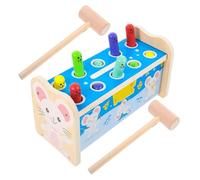 Toyvian Wooden Knocking with Hammer and Balls Educational Hand-eye Coordination Plaything for Early Development Cartoon Pounding Game for Boys