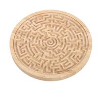 Toyvian Wooden Labyrinth Board Game for Round Maze Puzzle with Marble Movement Non Toxic Sturdy Wood for Early Childhood Cognitive Development and Parent Interactive Play