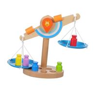 Toyvian Wooden Lion Balance for Math Weighing Scale Educational Game for Preschoolers Hand Eye Coordination Training Sturdy Physics Learning Activity