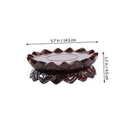 Toyvian Wooden Lotus Shaped Pedestal Bonsai Display Base Sturdy Hand Polished Statue Stand for Vase Incense Burner Plant Holder for Home Office Tea Room Decor