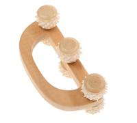 Toyvian Wooden Massage Roller with Six Wheels for Deep Tissue Muscle Relief, Portable and Easy to Store Hand Roller, for Office Workers to Use at Home or Work
