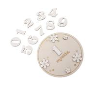 Toyvian Wooden Monthly Baby Marker Set with Smooth Surface and Lightweight Design, Decorative Photo Card for Newborns, for Home and Occasions, Gift for New Parents and Boys