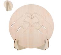 Toyvian Wooden Newborn Announcement Sign with Elegant Craftsmanship, Securely Holds Baby Information Card, Beige Birth Stat Sign for Newborns, for Maternity Ward and Baby Shower Decor