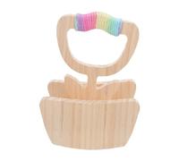 Toyvian Wooden Parakeet with Tulip Flower Shape, Easy to Clean Bird Puzzle Accessory for Budgie Cage, Fostering Intellectual and Physical Development in Parrotlets and Budgies