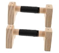 Toyvian Wooden Parallel Bars Non-Slip Base Calisthenics Strength Training Equipment for Men and Women Beech Wood Parallettes for Home Gym Workouts