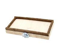 Toyvian Wooden Parrot Board and Feeding Box for Parakeets, Safe for Birds and Encouraging Pet Exercises, Suitable for Pet Shop and Office Use