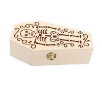 Toyvian Wooden Pet Ashes Urn Cremation Coffin with Screw Lid Lightweight Retro Style Memorial Box for Dog and Cat Ashes Handcrafted Natural Wood Keepsake Holder