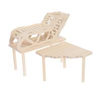 Toyvian Wooden Pet Hamster Platform with Ladder and Tunnel, Rectangular Second Level Design Climbing Stand for Small Animal Cage Decor, Stimulates Curiosity and Provides Resting Area