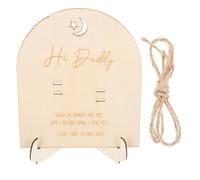 Toyvian Wooden Pregnancy Test Keepsake Plaque Display Sign Beige with Stand Wood Beige Wood Display Sign Unique Design Pregnancy Announcement Board Unique Design Pregnancy Announcement