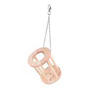 Toyvian Wooden Rabbit Feeder Rack with Chain Grass Holder Food Bin for Guinea Pigs Chinchillas Animals Easy to Install Dual Purpose Design for Cozy Living Environment