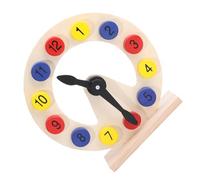Toyvian Wooden Sorting Clock Educational Digital Numbers Plaything for Boys Multifunctional Clock Shape Safe Premium Wood Material Early Cognitive Development