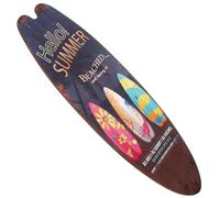 Toyvian Wooden Surfboard Wall Hanging Sign with Delicate Surface Design, Creative Look Design, Decorative Summer Themed Wall Art for Living Room Home Ocean Themed Decoration