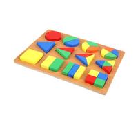 Toyvian Wooden Tangram Toys Jigsaw Puzzle Educational Early Learning Toy with Colorful Assorted Blocks DIY Shapes for Children and Babies