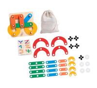 Toyvian Wooden Toe Game for Boys and Girls Educational Shape Puzzle Toy Cognitive Learning Activity for Toddlers Multi-functional Play Set for Preschoolers and Family Entertainment