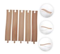 Toyvian Wooden Train Track Expansion Ascending Curved Railway Accessories for Creative Building Compatible with Thomas and Major Train Brands