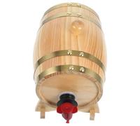 Toyvian Wooden Wine Barrel Pine Wood Red Wine Aging Barrel Multipurpose Home Bar Restaurant Decor Sturdy Reusable Storage Container for Beer Liquor