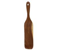 Toyvian Wooden Wok Spatula Non-Scratch Cooking Utensil with Long Handle and Hanging Hole for Home Kitchen Use Brown Synthetic Material Kitchen Tool