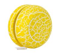 Toyvian Wooden Yoyo Ball with Vivid Crack Design for Portable for Wrist Strength Exercise and Colour Recognition Lovely Yellow Plaything