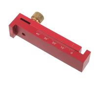 Toyvian Woodworking Measuring Ruler with Lockable Depth Gauge, Aluminium Alloy Narrow Profile Mortise Gauge for Precise Mortise Measurement and Tenon Joint Gap, for Woodworking Joinery