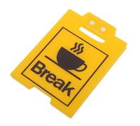 Toyvian Yellow Acrylic Break Desk Sign for Office Reception and Work Cubicle, Lightweight Modern Do Not Disturb Tabletop Sign with Professional Atmosphere, 12.7x8.9x1.2cm