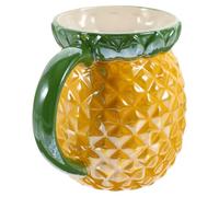 Toyvian Yellow Ceramic Pineapple Mug with Convenient Handle and Easy to Maintain Design, Cute Fruit Element Style for Office Coffee or Tea Drinking