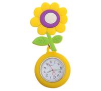 Toyvian Yellow Nurse Clip-on Watch with Synthetic Material, Practical and Portable Fob Watch, Lovely Design as Birthday Or Hospital Use for Doctors and Students