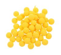 Toyvian Yellow Round Foam Fishing Beads 50pcs for Carp Rigging, Soft Floating Beads with Quick Threading, Ideal for Saltwater and Cloudy Environment Fishing