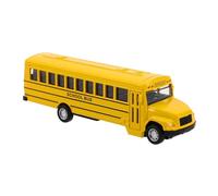 Toyvian Yellow School Bus Die Cast Pull Back Model for Inertia Movement Vehicle Educational Play for Boys and Realistic Design for Interactive Learning