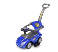 TOYZ - Push Car Walker, Baby Car Toy, Slide Car from 1 Year - Sound Panel, Shaped Seat, Comfortable Backrest, Imitation Displays, Storage Space for Treasures - Race Car Blue