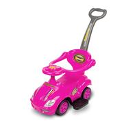 TOYZ - Push Car Walker, Baby Car Toy, Slide Car from 1 Year - Sound Panel, Shaped Seat, Comfortable Backrest, Imitation Displays, Storage Space for Treasures - Race Car Pink