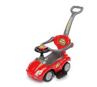 TOYZ - Push Car Walker, Baby Car Toy, Slide Car from 1 Year - Sound Panel, Shaped Seat, Comfortable Backrest, Imitation Displays, Storage Space for Treasures - Race Car Red