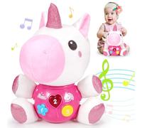 Toyzey Musical Unicorn Toys for 1 2 3 Year Old, Baby Toys 6 9 12 Months Unicorn Gifts for Girls Age 1 2 3 Tummy Time Soft Toys Girls Baby Gifts 6-12 Months Montessori Toys for 1 Year Old