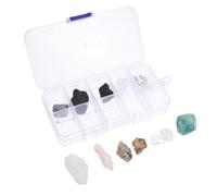 TOYZFRIENDY 1 Box Mineral Specimen Collection Kit for Diverse Rock Set with Quartz Mica Fluorite More Portable Lightweight Case for Elementary Science Education Classroom Use