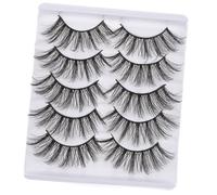 TOYZFRIENDY 1 Box Natural Thick False Eyelash Extensions DIY for Women Lightweight Curling Fiber Lashes for Day Night Makeup Easy Fan Application Volume Enhancer