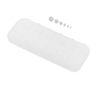 TOYZFRIENDY 1 Box White Flatback Nail Charms Pearls Set Half Round Plastic Beads for DIY Manicure Art Secure Fit for Bridal Casual Festive Nail Designs with Versatile Styling