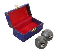 TOYZFRIENDY 1 Pair Chinese Baoding Balls 42Mm Gray Exercise Balls for Hand Strength, Stress Relief, and Meditation Therapy