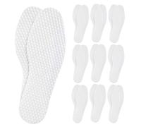 TOYZFRIENDY 10 Pairs Breathable Thin Shoe Insoles Sweat-Absorbing Shoe Pads for Men and Women Disposable Inserts Lightweight Shock-Absorbing Comfort for Walking and Sports