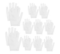 TOYZFRIENDY 10 Pairs Stretchable White Cotton Gloves Sweatproof Moisturizing Jewelry and Jade Inspection Gloves for Award Ceremonies Exhibitions and Professional Handling