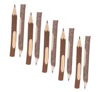 TOYZFRIENDY 10 Pcs Rustic Wood Ballpoint Twig Pencils for Bulk Writing Supplies Ergonomic Grip Natural Tree Bark Pens for School Camping Party Decorations Wooden Craft Tools