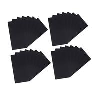 TOYZFRIENDY 100pcs Blank Aluminum Business Cards Metal Engraved DIY Visiting Cards Thin Solid Black for Custom Sublimation and Laser Engraving Professional Use