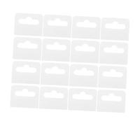 TOYZFRIENDY 100pcs Clear Self-Adhesive Slot Hole Hooks Sticky Tabs for Retail Display Transparent PVC Hanging Sticker Hooks for Store Office and Home Use
