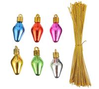 TOYZFRIENDY 100Pcs Colorful DIY Small Lamp Bead Pendant with Rope, Hanging Decorative Accessories for Craft Beads, Lights Crafts and Home Décor Accents Random Color Random Color