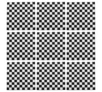 TOYZFRIENDY 100pcs Disposable Black and White Checkered Party Napkins, Beverage and Guest Napkins for Birthday and Wedding, Soft Paper Hand Towels for Bathroom and Event Use