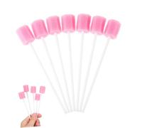 TOYZFRIENDY 100pcs Disposable Pink Sponge Mouth Swabs for Oral Care Soft Hexagon Cleaning Sticks for Teeth Gums and Sensitive Mouth Gentle Moisturizing and Hygiene Protection